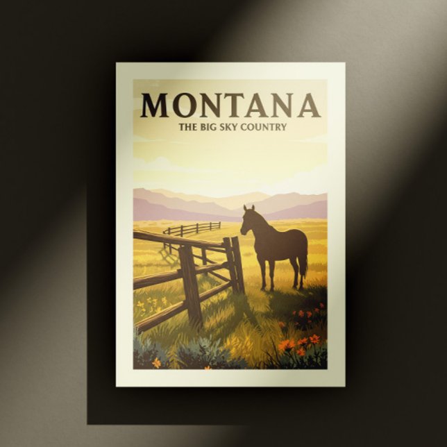 Vintag Montana Postkarte (Von Creator hochgeladen)