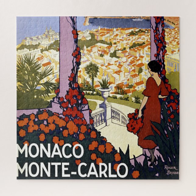 Vintag Monte Carlo Monaco Puzzle (Vertikal)