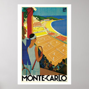 Vintag Monte Carlo Wandern Poster