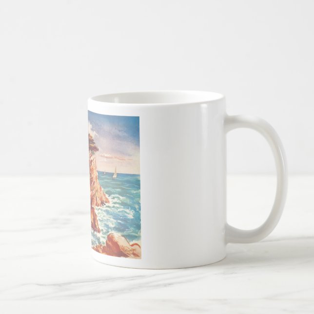 Vintag Monterey Coastline Californien Tourismus US Tasse (Rechts)