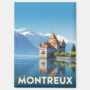 Vintag Montreux Schweiz Magnet