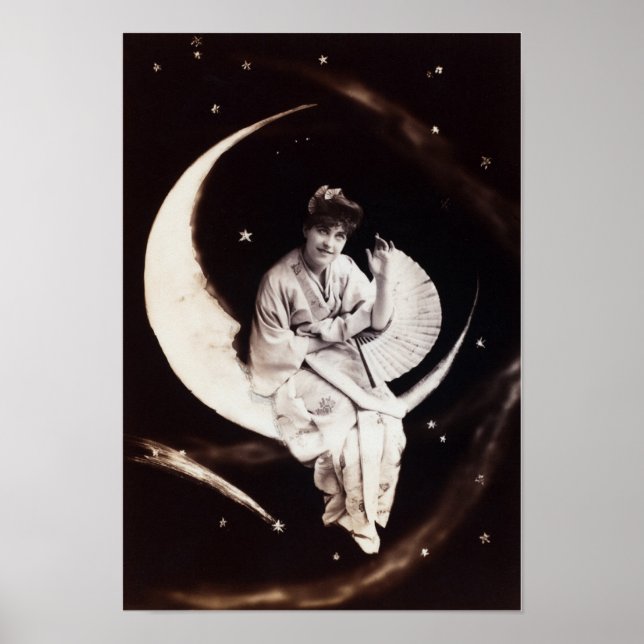 Vintag Moon Lady Poster (Vorne)