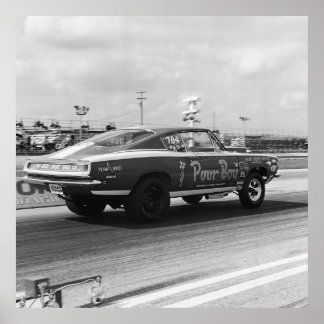 Vintag Mopar Drag - Cuda - Armer Junge Poster
