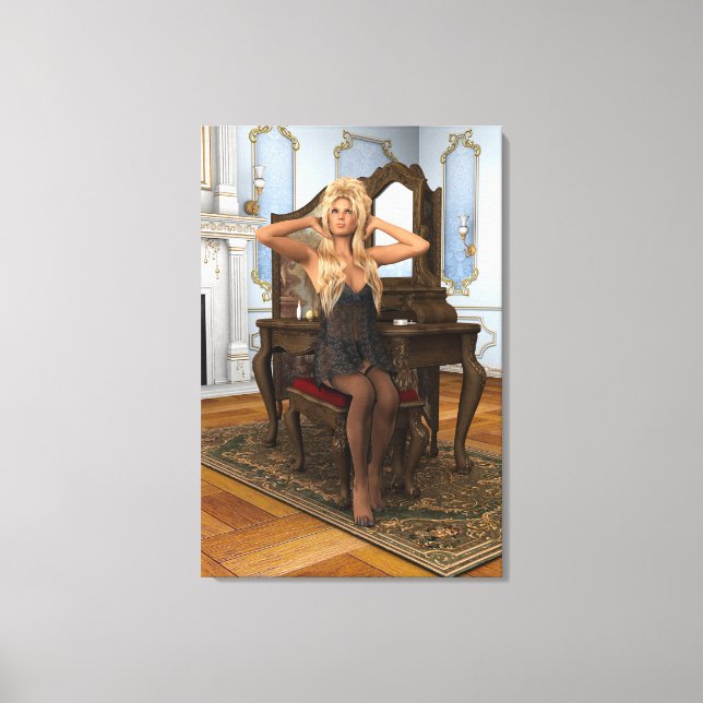 Vintag morgens leinwanddruck (Vorderseite)