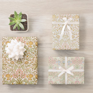 Vintag Morris Floral Hyacinth Blume Muster Geschenkpapier Set
