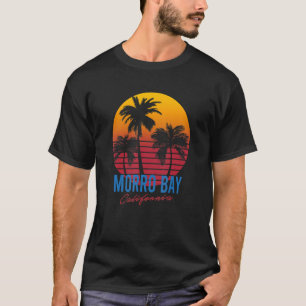 Vintag Morro Bay California Palm Trees Sunset CA T-Shirt