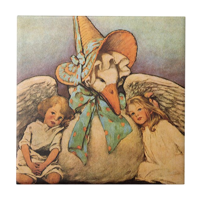 Vintag Mother Goose Children Jessie Willcox Smith Fliese (Vorderseite)
