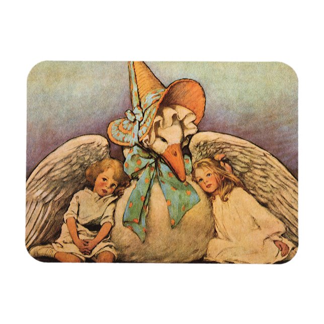 Vintag Mother Goose Children Jessie Willcox Smith Magnet (Horizontal)