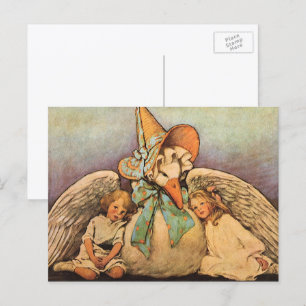 Vintag Mother Goose Children Jessie Willcox Smith Postkarte