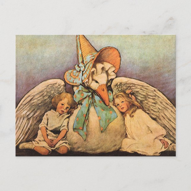 Vintag Mother Goose Children Jessie Willcox Smith Postkarte (Vorderseite)