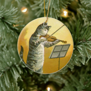 Vintag Mother Goose Kinderzimmer Rhyme Hey Diddle Keramikornament