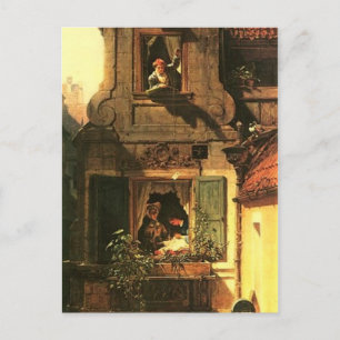 Vintag-Motiv-Abhörschreiben der Liebe Postkarte