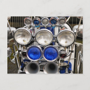 VINTAG MOTOR SCOOTER POSTKARTE