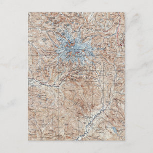 Vintag Mount Rainier Topographische Karte Washingt