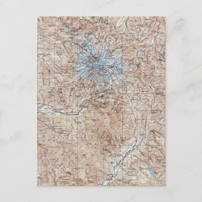Vintag Mount Rainier Topographische Karte Washingt (Vorderseite)