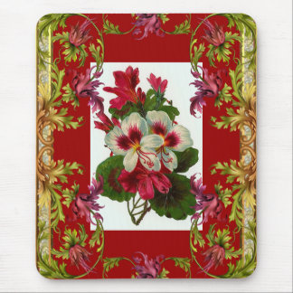 Vintag Mousepad Red Floral