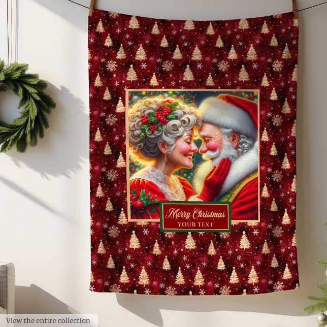 Vintag Mr. & Mrs. Claus Blanket Perfect Christmas Fleecedecke (Vintage Mr. & Mrs. Claus Blanket Perfect Christmas)