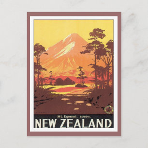 Vintag Mt. Taranaki Mt. Egmont Neuseeland Postkarte