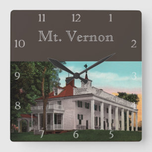 Vintag Mt. Vernon Custom Quadratische Wanduhr