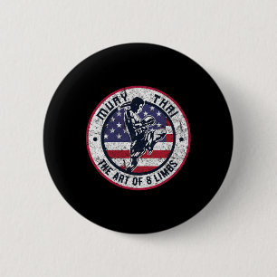 Vintag Muay Thai Karate Boxing Mixed Martial Arts Button