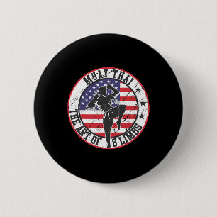 Vintag Muay Thai Karate Boxing Mixed Martial Arts Button