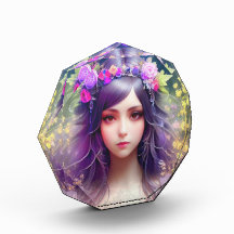 Vintag Mucha Style Schönes Frauenportrait