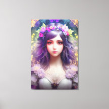 Vintag Mucha Style Schönes Frauenportrait