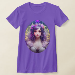 Vintag Mucha Style Schönes Frauenportrait T-Shirt