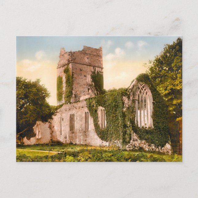 Vintag Muckross Abbey Killarney Irland Postkarte (Vorderseite)