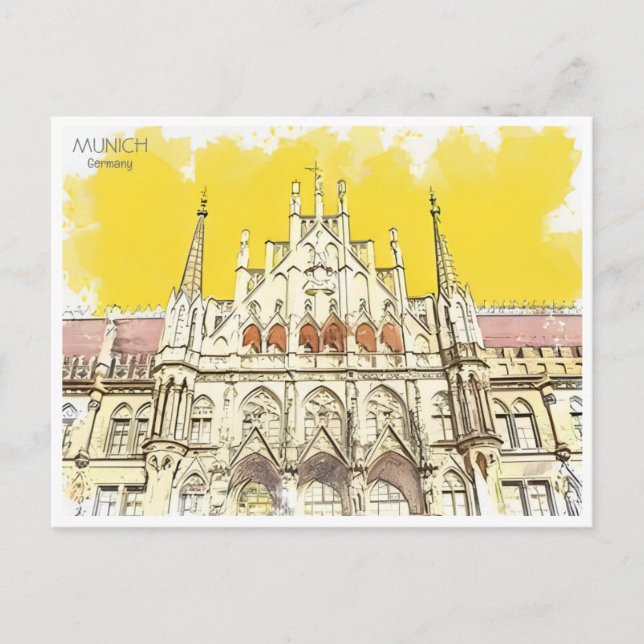Vintag München München München Deutschland Postkarte (Vorderseite)