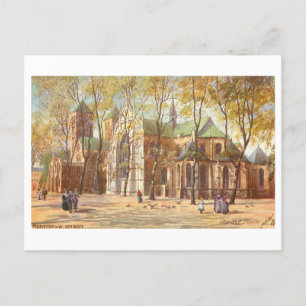 Vintag Munster Deutschland Dom/Kathedrale Postkarte