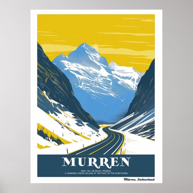 Vintag Murren, Schweiz Poster (Vorne)