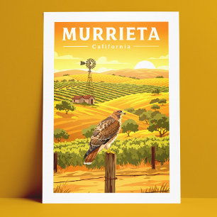 Vintag Murrieta California Postkarte