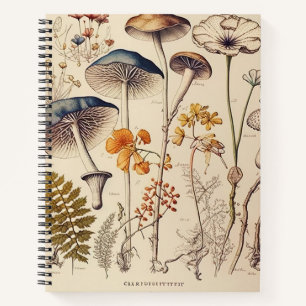 Vintag Mushroom Naturalist Notizbuch
