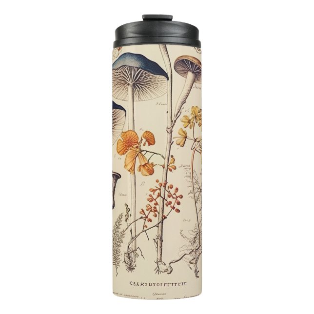 Vintag Mushroom Naturalist Thermosbecher (Vorderseite)
