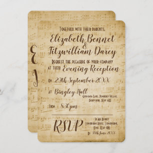 Vintag Music Abend Einladung