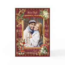 Vintag Music Foto Holiday Personalize Gruß