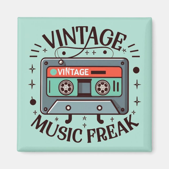 Vintag Music Freak Magnet (Vorne)