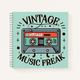 Vintag Music Freak Notizbuch
