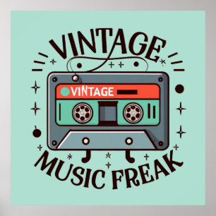 Vintag Music Freak Poster