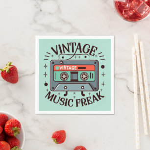 Vintag Music Freak Serviette
