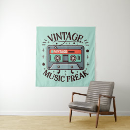Vintag Music Freak Wandteppich