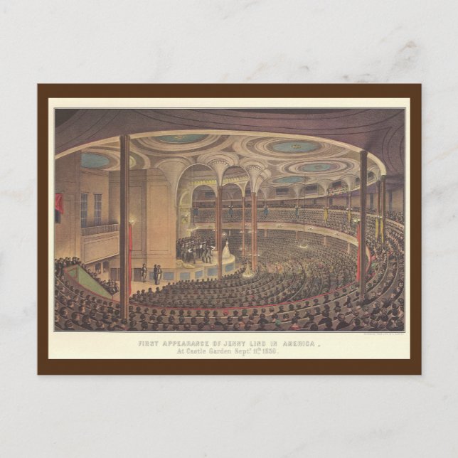 Vintag Music, Jenny Lind, Sängerin der Schwedische Postkarte (Vorderseite)