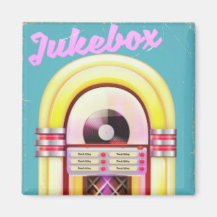 Vintag Music Jukebox Magnet