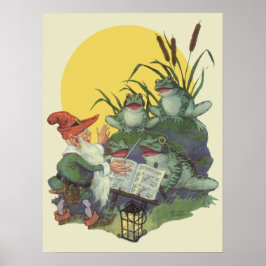 Vintag Music Magazine Cover Art, Etude Frog Choir Poster