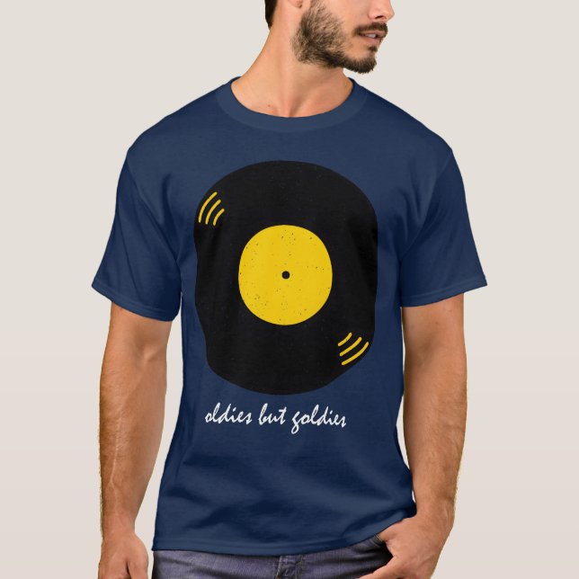 Vintag Music Vinyl Retro Girl T-Shirt (Vorderseite)