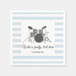 Vintag, Musik, Drum-Set, Cocktail Paper Napkins Serviette