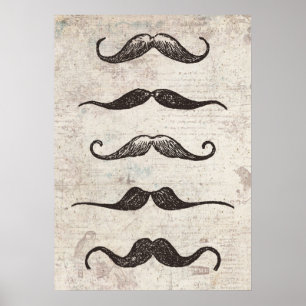 Vintag Mustache Poster