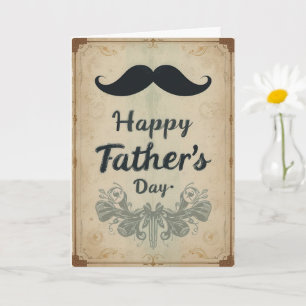Vintag Mustache Vathers Day Retro Style Karte