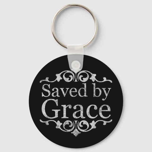 Vintag nach Grace gerettet Schlüsselanhänger (Vorderseite)